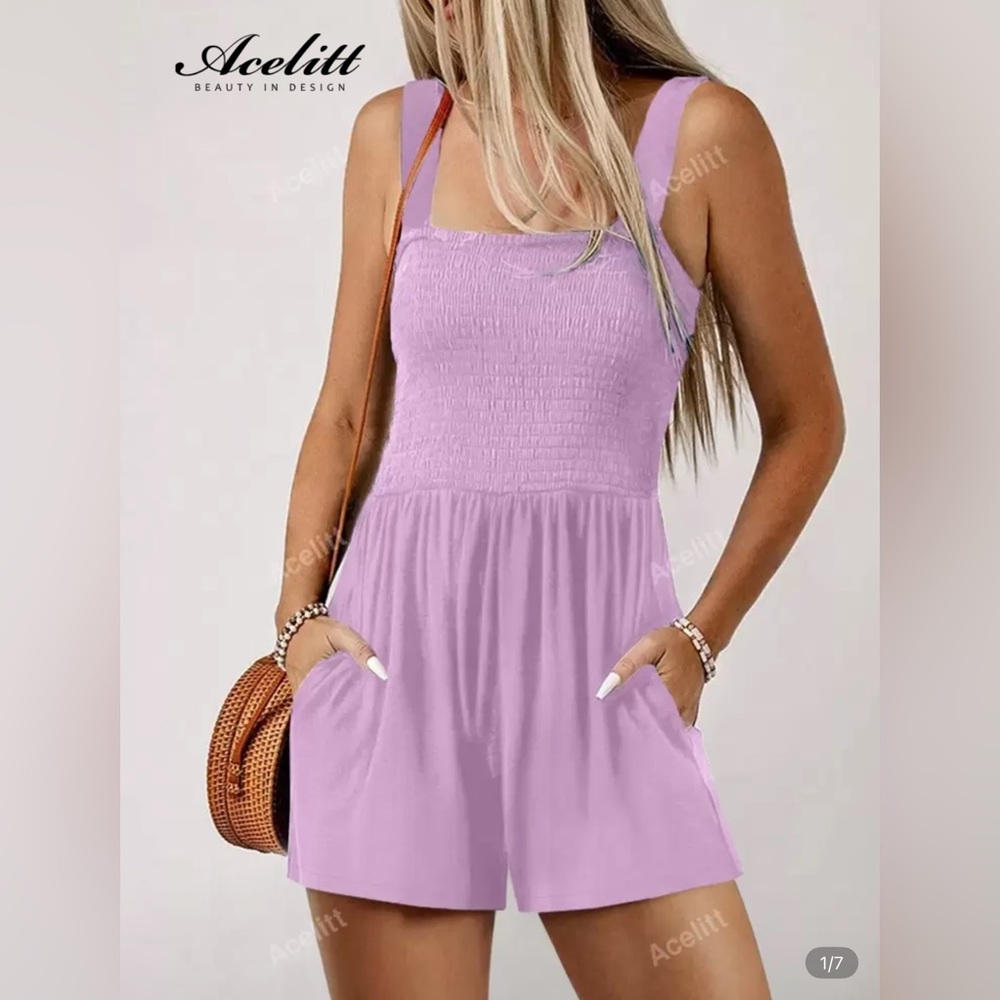 SHEIN Lilac Romper (with pockets)